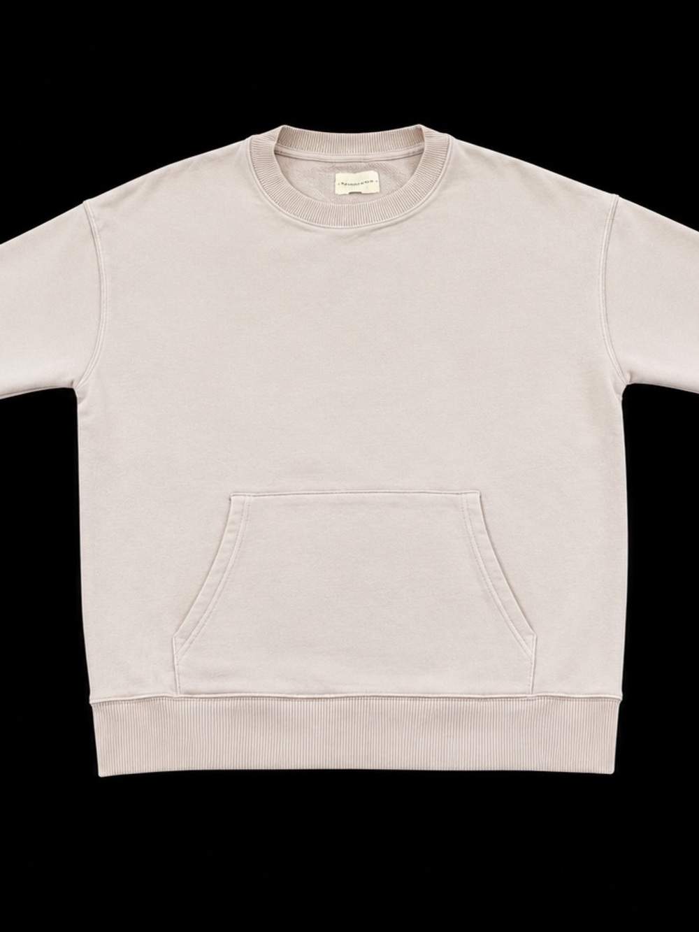 American Eagle Oversized Beige Crewneck Sweatshirt M
